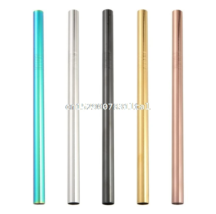250pcs Stainless Steel Drinking Straws Straight and Bent Reusable Filter Tea Coffee Tools Party Bar Accessories
