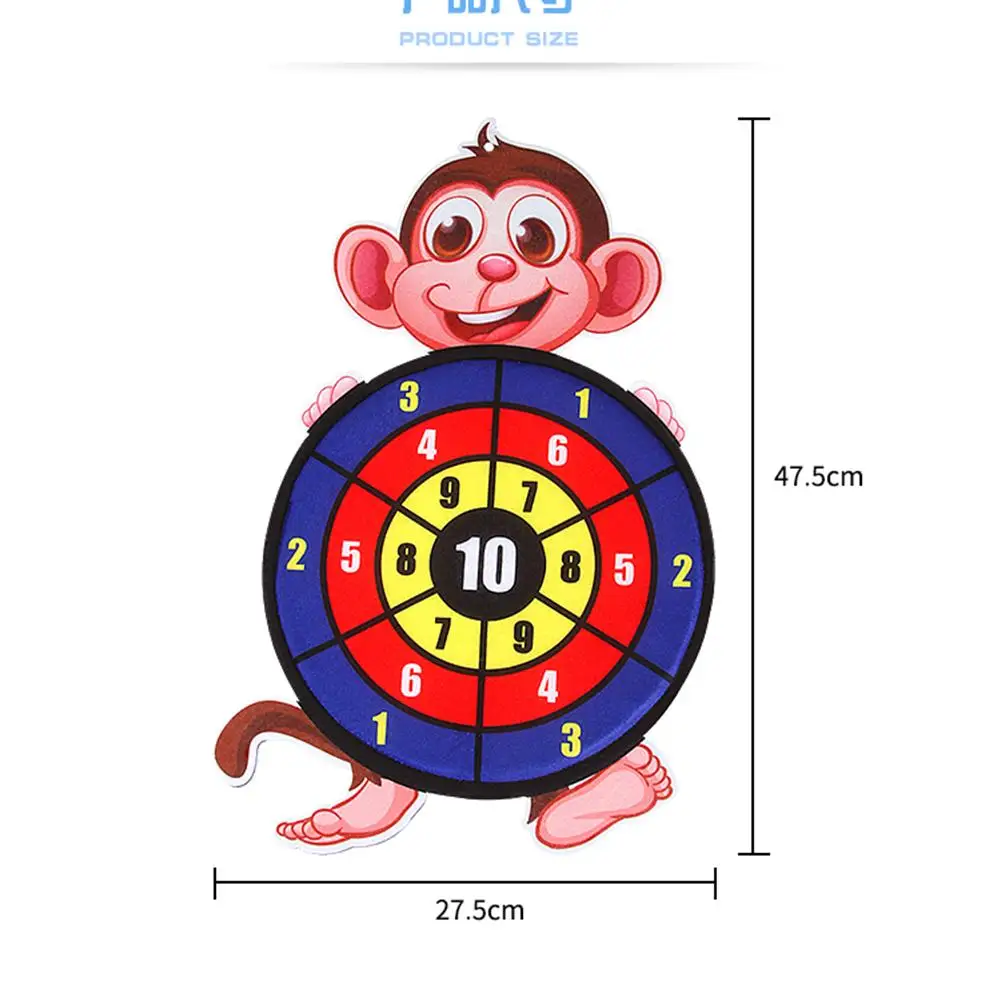 Dartboard липкий мяч целевой Дартс доска мультфильм животное шаблон настольные игры Детский сад Дети упражнения на открытом воздухе удовольствие 48*28 см
