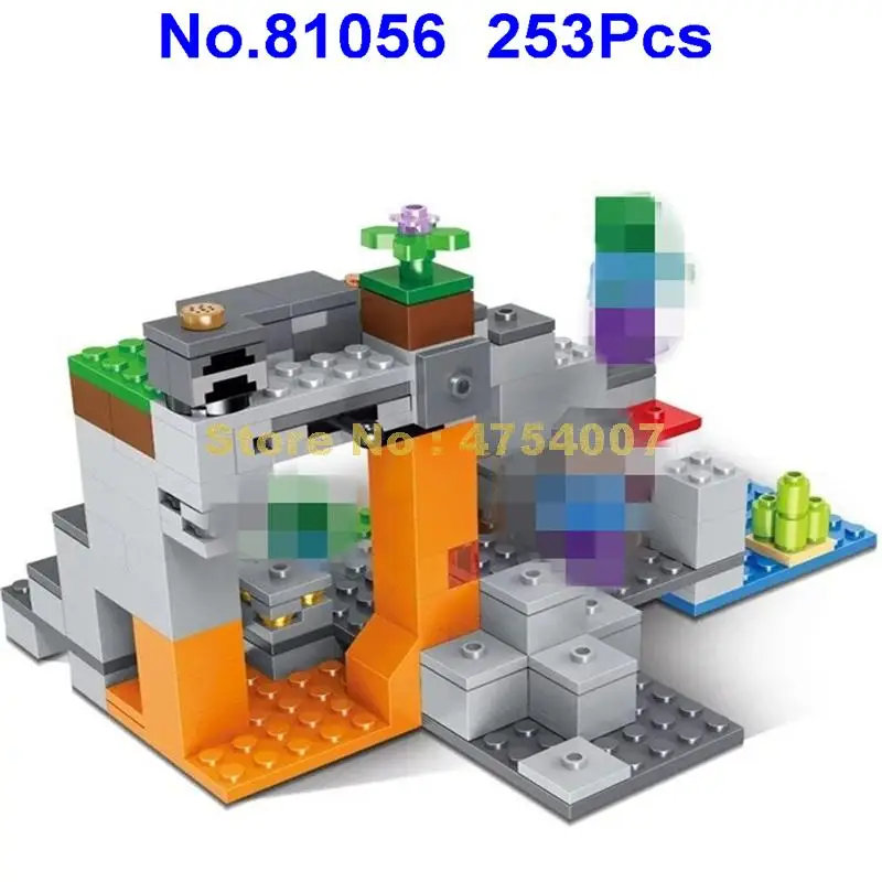 81056 208 шт мой мир зомби пещера строительные блоки 21141 игрушка