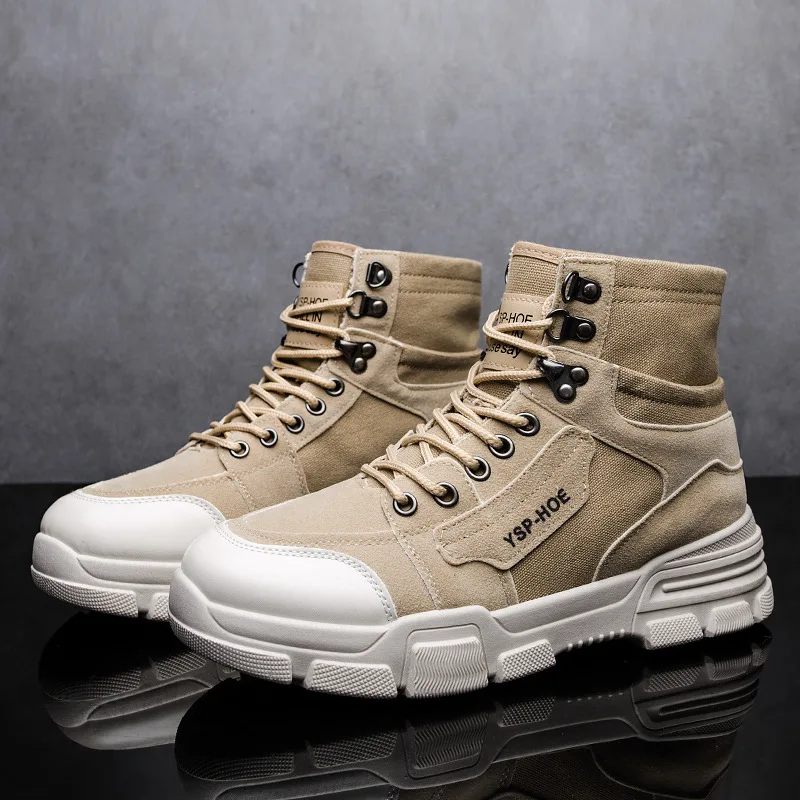 

2019 Autumn And Winter New Style Men High Shoes Korean-style Casual Versatile Martin Boots Thick Bottomed Worker Boot