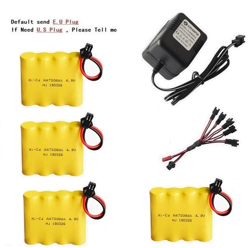 Аккумулятор 700mah 4,8 v для радиоуправляемых игрушек, автомобилей, танков, роботов, пистолетов, лодок, 4,8 v Ni-cd зарядное устройство AA 4,8 v 700mah перезаряжаемый аккумулятор - Цвет: Фиолетовый