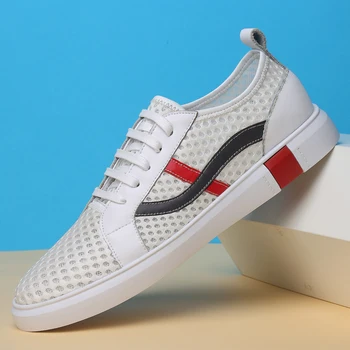 

Breathable Mesh Summer Casual Shoes Flat Shoes Men's Trend Shoes Size 37-46 Flat Bottom Popular Daily Casual Walking Sneakers