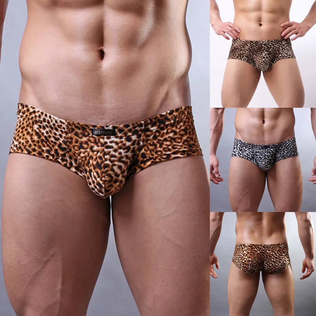Боксеры Homme Ethika, рождественские боксеры, сексуальное мужское нижнее белье, боксеры, шорты, мужское нижнее белье, цветочный Леопардовый принт, боксеры, шорты с мешочком для геев