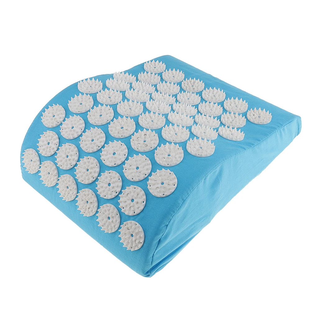 Neck Pillow Cushion Acupressure Massage Pillow Mat Cushion for Neck Shoulder Head Stress Tension Relaxing Home Yoga Use