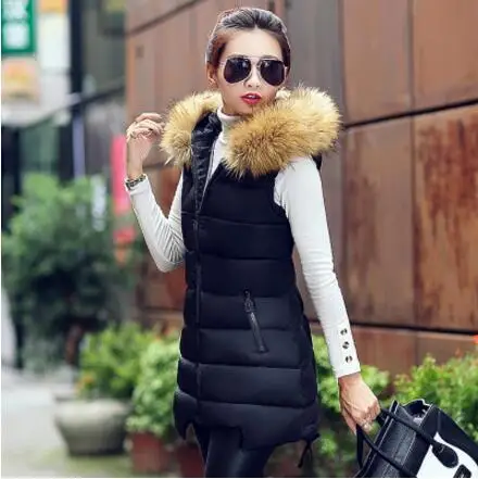 TX1471 дешевая новинка осень зима горячая Распродажа Женская мода Повседневная женская красивая теплая жилетка верхняя одежда - Цвет: Черный