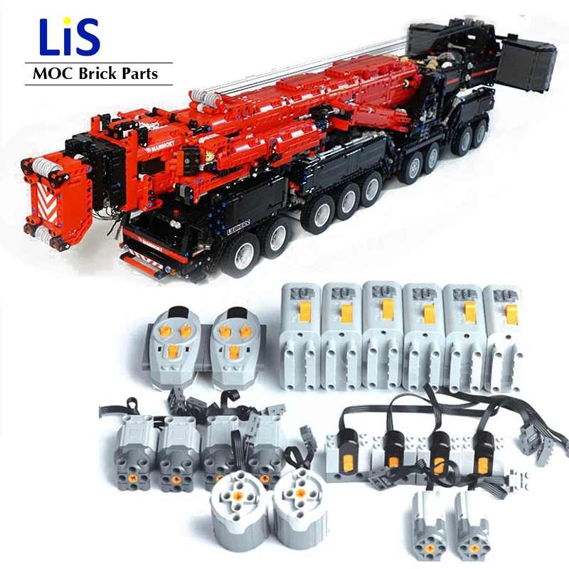

NEW Upgraded Ver Power Mobile Crane Building LTM11200 RC Liebherrr High-tech Motor Kits Blocks Bricks Birthday Children Gift