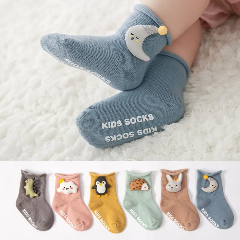 Good Deal Baby Socks Dolls Non-Slip Loose Cute Pure-Cotton Boys Cartoon Mouth RLwqeBMom5O