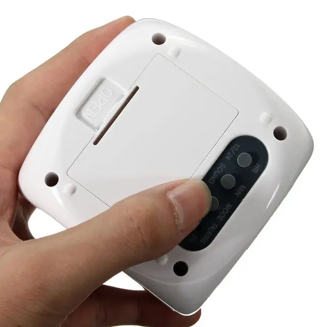 Vetítés Digitális Időjárás Lcd Snooze Clock Bell Riasztás Kijelző Háttérvilágítás Led -Es Kivetítő Otthoni Óra Asztal - Image 4
