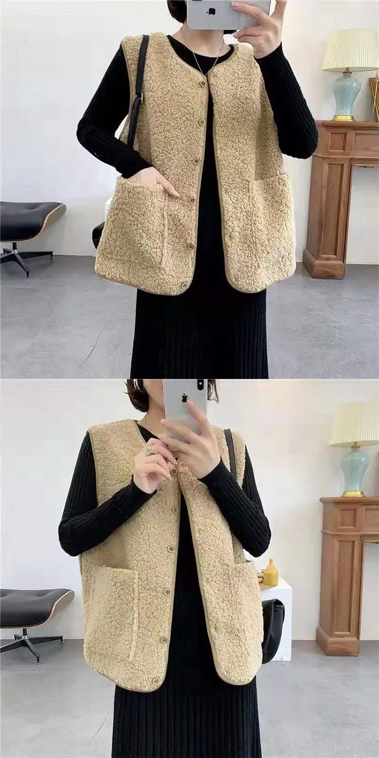 Vests Waistcoats Women All-match Warm Coat New Arrival Fashionable Comfortable Korean Style Womens Loose Students Simple Vintage