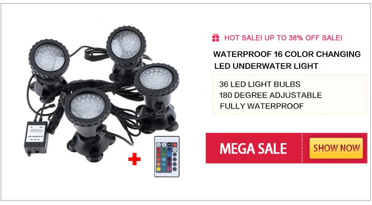 Mudança de Cor Tanque de Peixes Lâmpada do Jardim à Prova Dwaterproof Água Subaquática Led Spot Light Fonte Piscina Lagoa Aquário Luz Rgb 36 1 À prova dwaterproof água luz subaquática rgb
