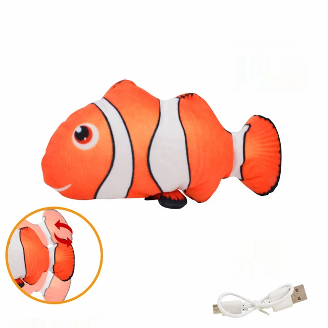 Cat Toy Fish USB Electric Charging Simulation Fish Cat Pet Chew Bite Interactive Cat Toys Dropshiping Moving Floppy Wagging Fish Style 7