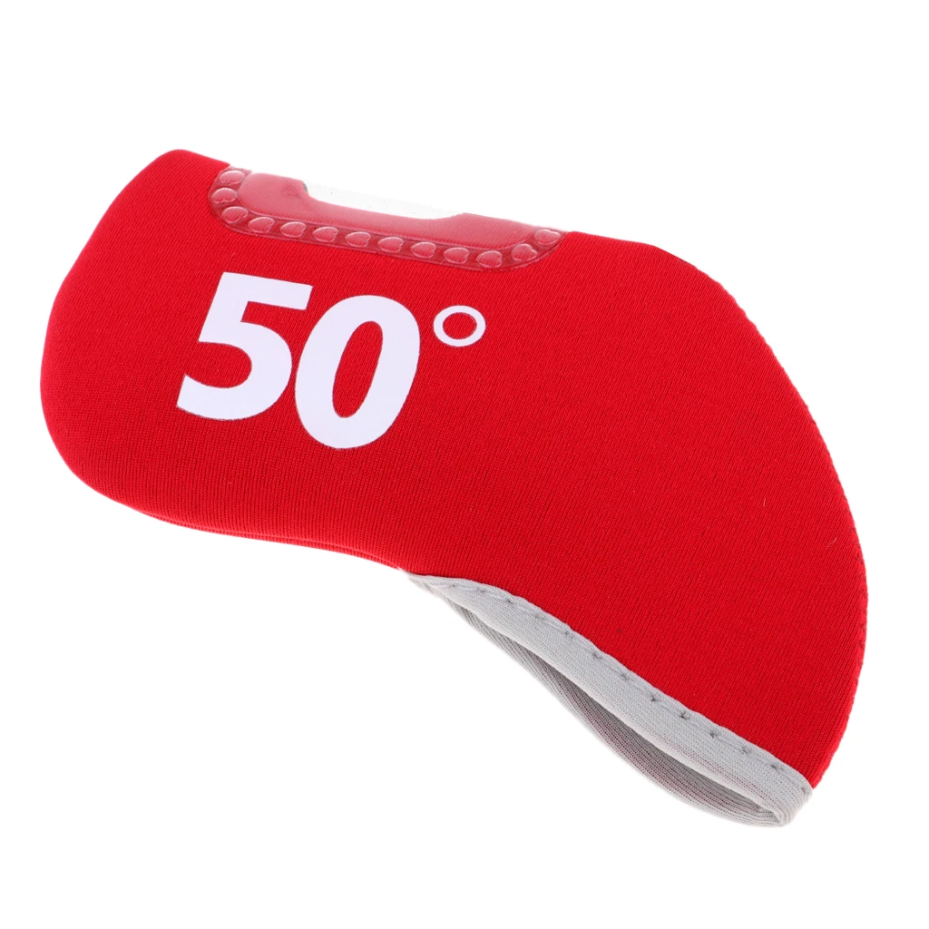 50 Degree Red Прочный неопрен класса премиум клюшка для гольфа железная чехол для короткой клюшки крышка для головы протектор Носок шестерни аксессуары клюшки для гольфа рукав - Цвет: 50 Degree Red