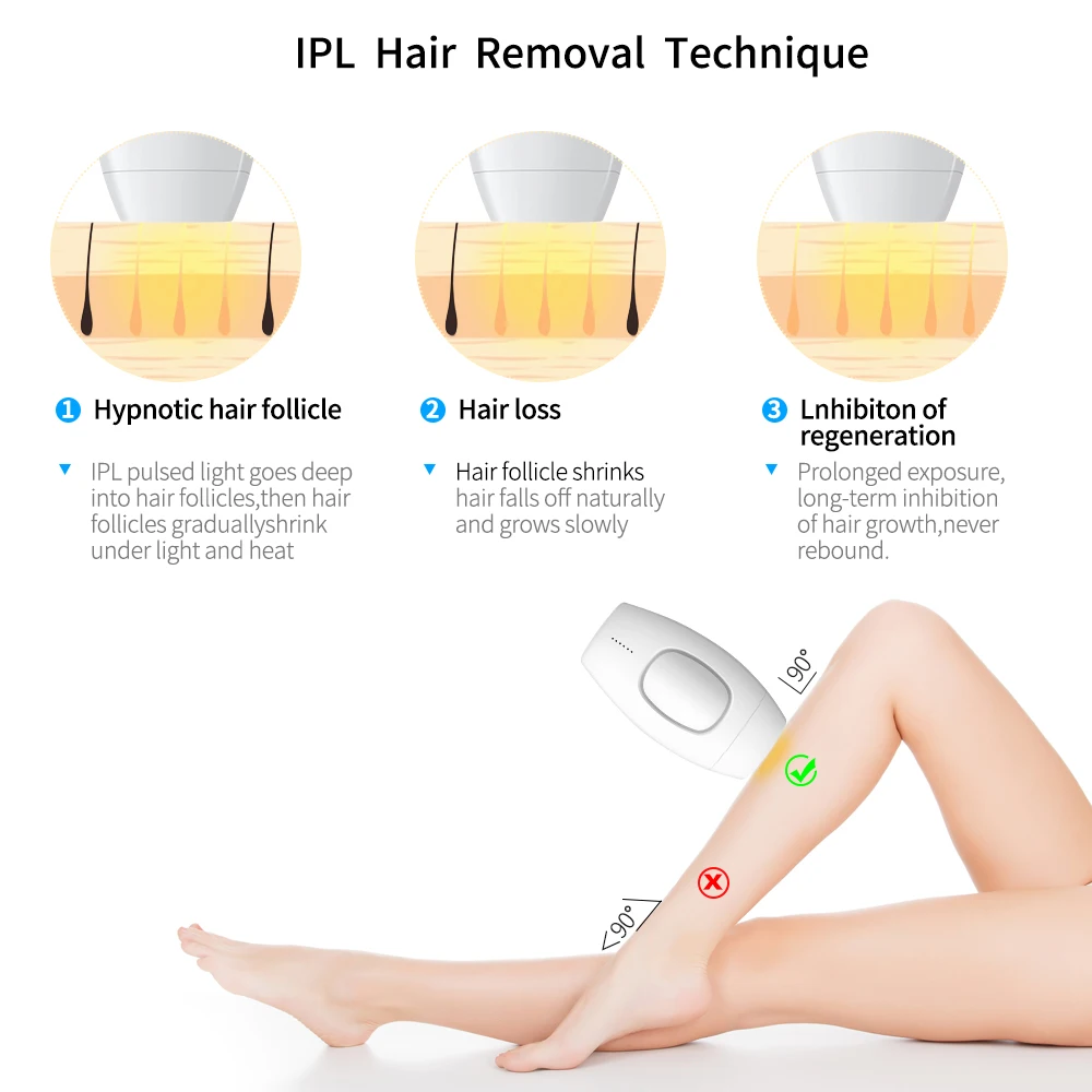 Laser Depilator IPL Epilator Permanent Hair Removal 600000 Flash with LCD Touch Body Leg Bikini Trimmer Photoepilator For Women