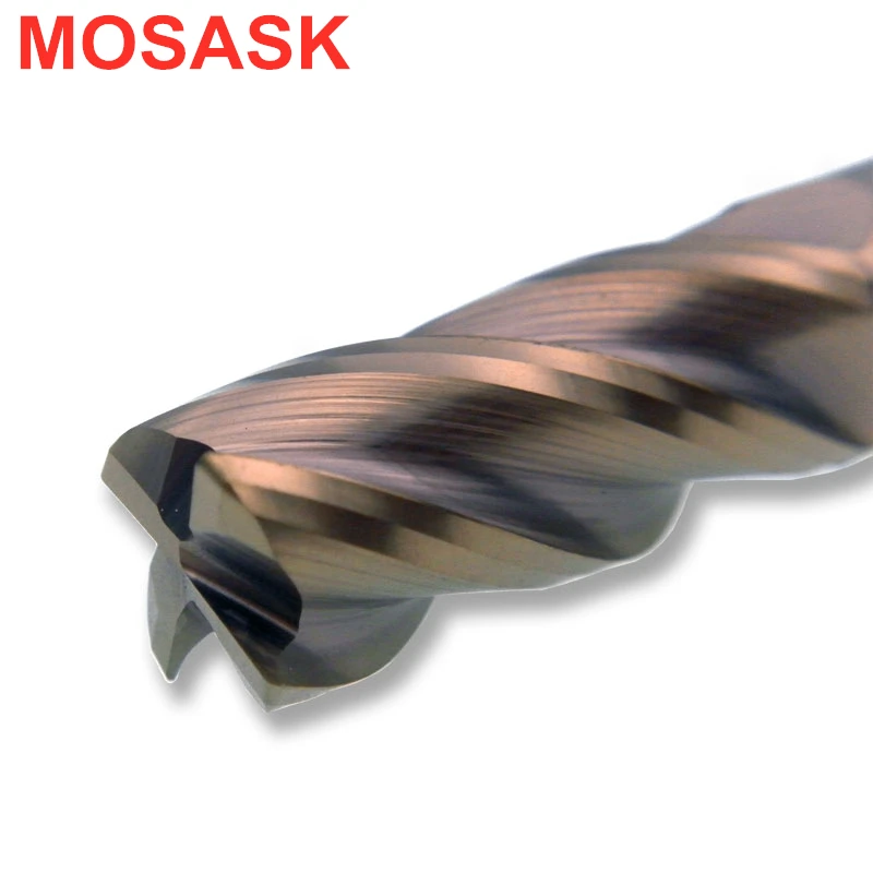 Концевая фреза MOSASK из цементированного карбида с 4 зубьями 3 R0.5 6R1|Фреза| |