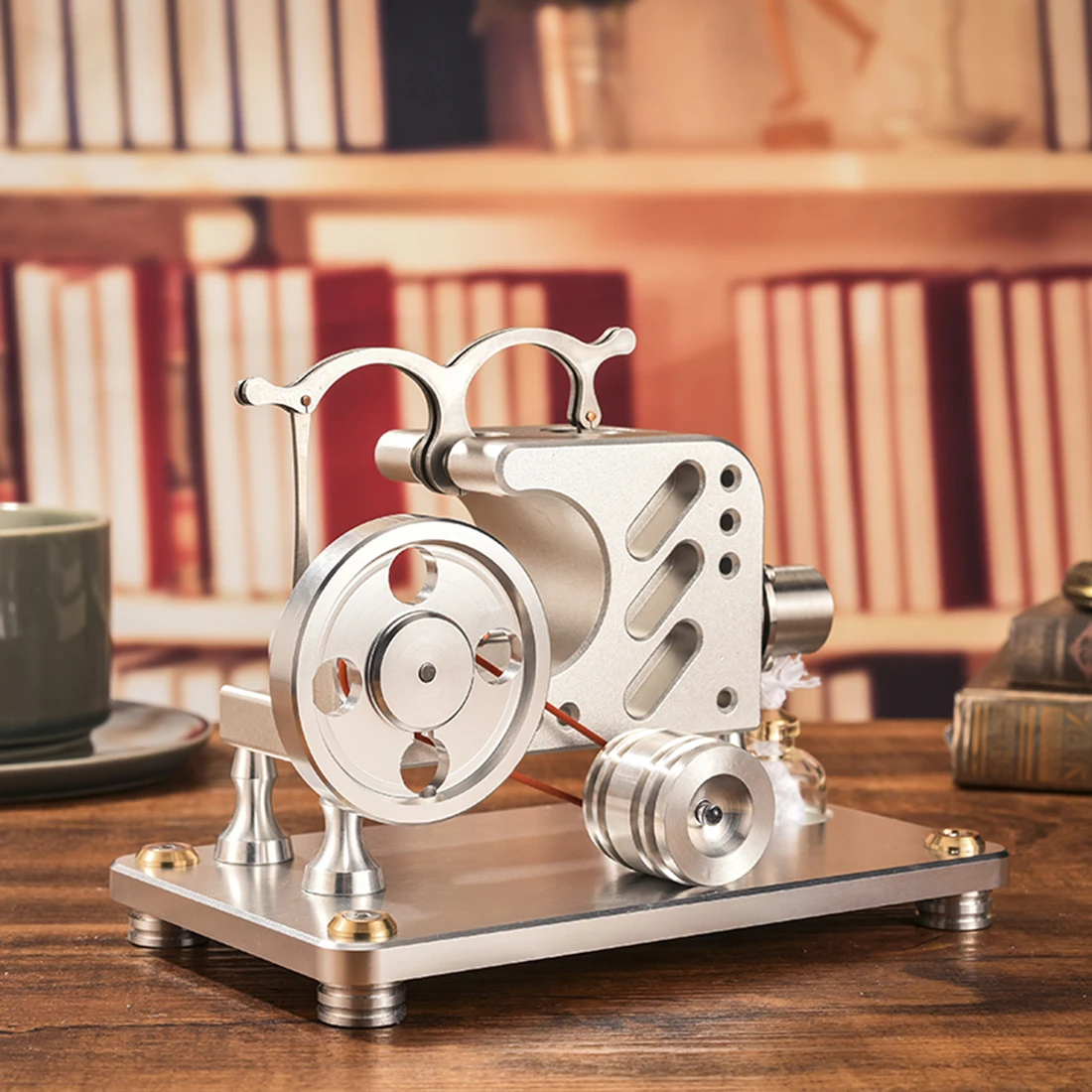 

All Metal Balance Stirling Engine Model Generator Kit Micro External Combustion Engine Model for Desktop Decor Experiment Kit