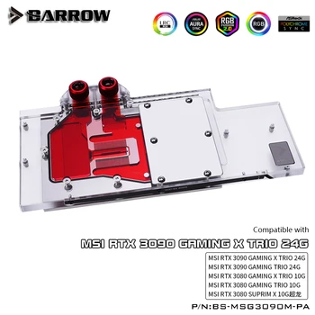 Barrow LRC2 0 pełny pokrowiec GPU blok wodny dla MSI RTX3090 TRIO Aurora 5V ARGB GPU Cooler BS-MSG3090M-PA tanie i dobre opinie Arikatong CN (pochodzenie) Obsługa RGB
