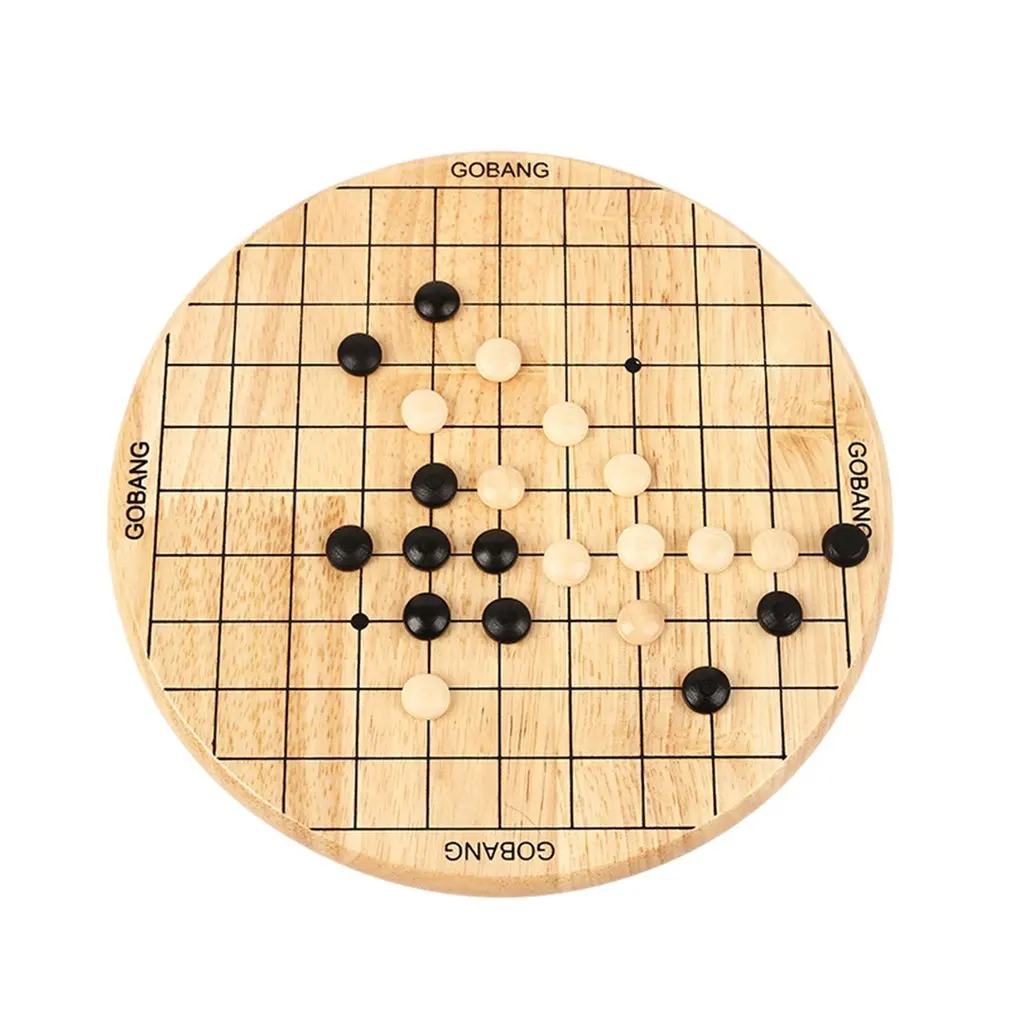 Wooden Jumping Gomoku Wooden Six-Color Two-In-One Board Game For Children Board Games Educational Toys