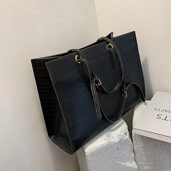 

Autumn New Crocodile Pattern Large Capacity Bag For Women 2020 New Fashion Korean Style Shoulder Bag Shopping Pocket A975
