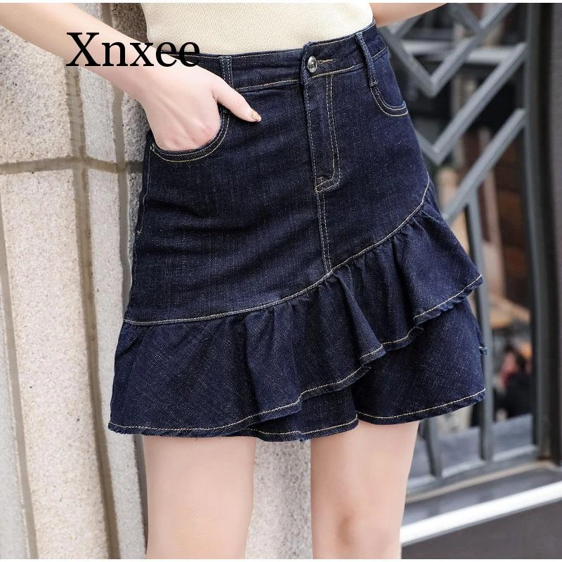 plus size denim skorts