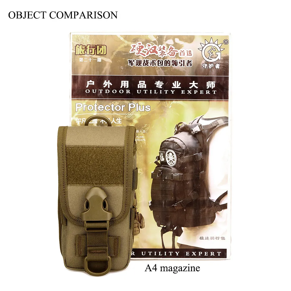 Tactical Tool Package Waerproof Nylon 5.8 Inch Full-Cover Mobile Phone Case Outdoor Sports Running Trekking Small Crossbody Bags