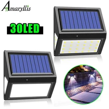 Солнечный свет открытый 30 светодиодный беспроводной IP65 водонепроницаемый легко установить солнечный светильник с широким углом освещения идеально подходит для двора патио