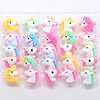 Wholesale 50/100PCS Mix Cartoon Horse Unicorn Finger Girls Kids baby Rings Children Costume Birthday Party Supplies toy Gifts 6