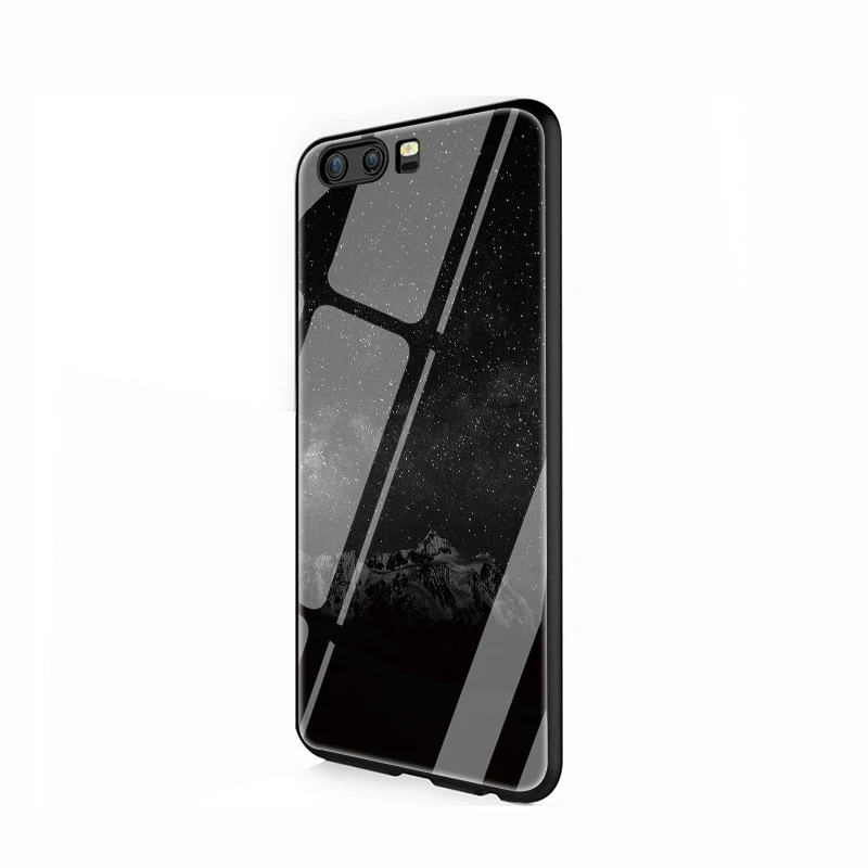 EWAU черный и белый звездное небо стекло чехол для телефона huawei P20 30 P Smart Mate20 pro Lite Honor9 10 Lite - Цвет: G3