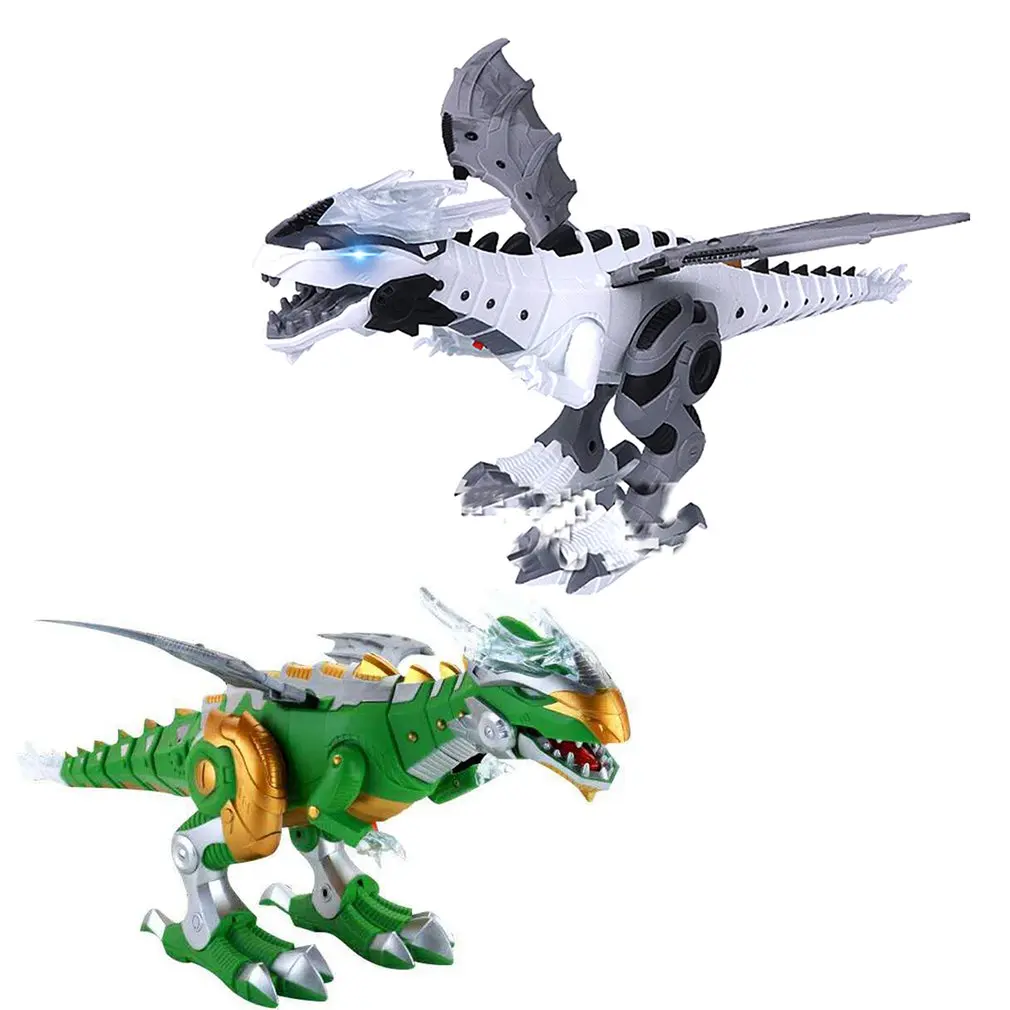 

Movement Funny Electronic Robot Model Multifunctional Dinosaur Toy Sounds Kids With Flashing Lights Battery Powered Mist Spray