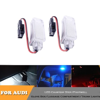 

2 Door Welcome Interior LED Light Courtesy Lamp Under Door Footwell Trunk Luggage Reading Light for Audi A1 A2 A3 A4 B RS4 A6 A7