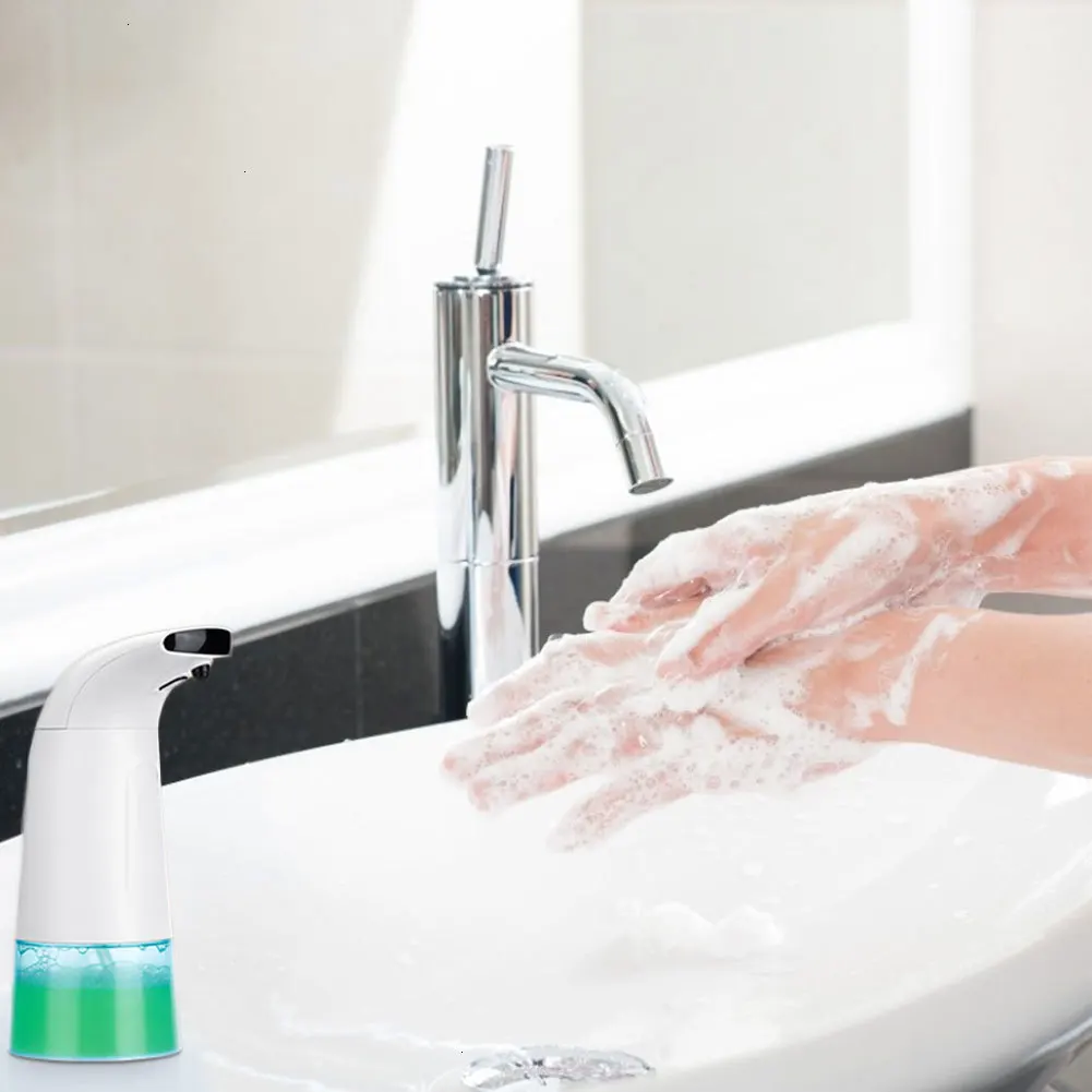 250ml Bathroom Intelligent Liquid Soap Dispenser Automatic Induction Foam Wash Smart Phone Infrared Sensor Smart Soap Dispenser