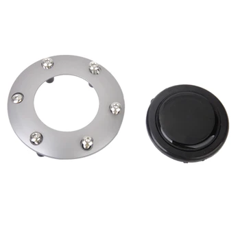 

Aluminum Alloy Horn Button Push For Steering Wheel Center 58mm Titanium