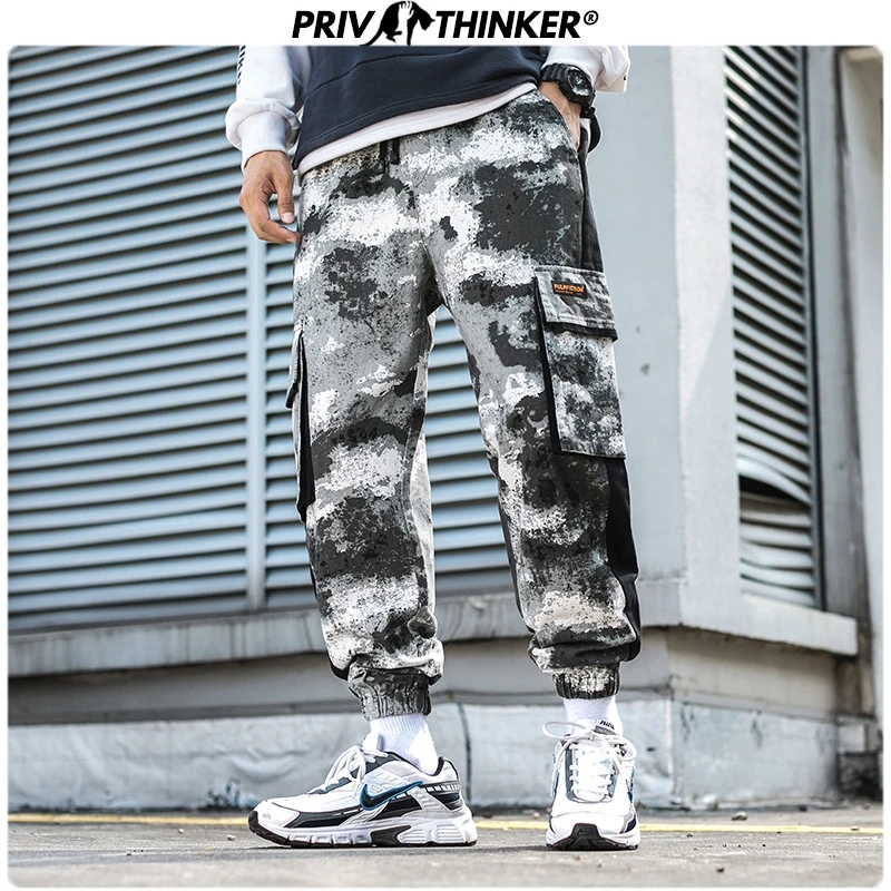 Privathinker, мужские камуфляжные осенние свободные джоггеры, мужские шаровары в стиле сафари с карманами,, Модные свободные штаны в стиле хип-хоп