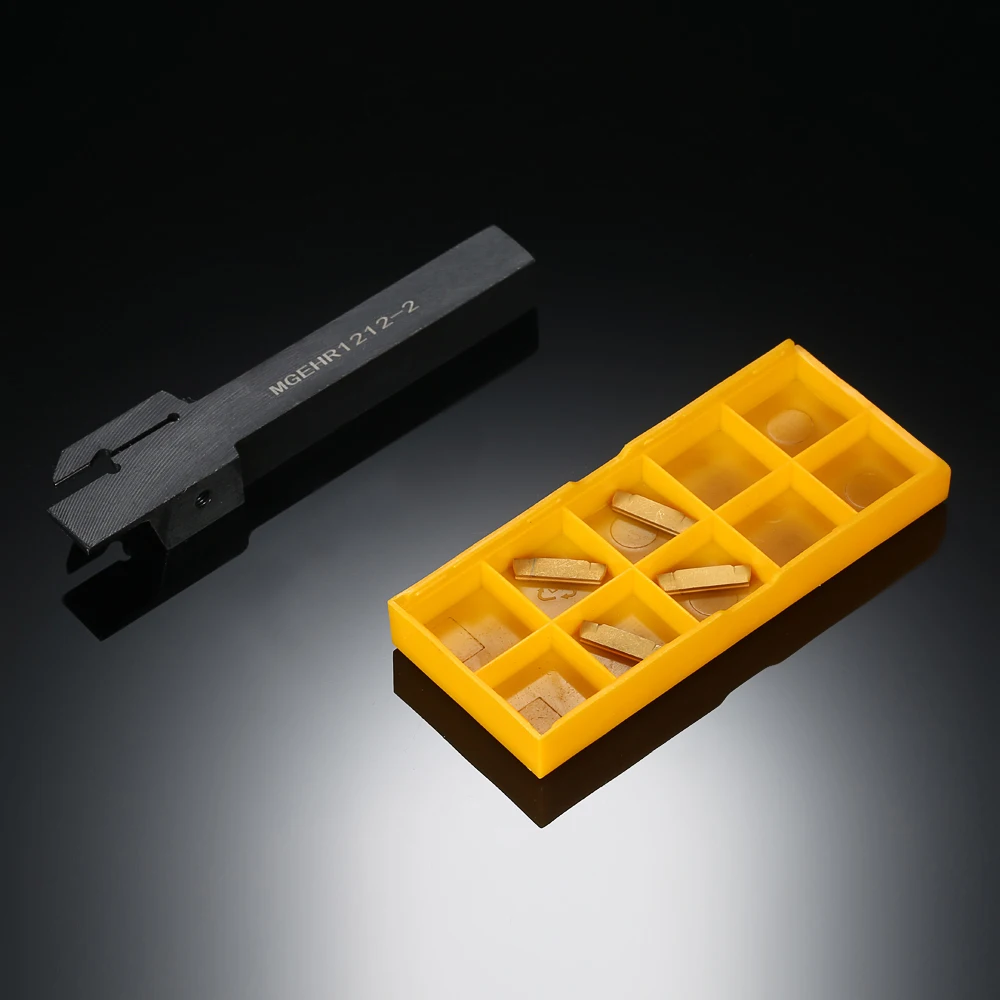 4pcs/box MGMN200 Carbide Inserts+ 12* 100mm MGEHR1212-2 Holder+ Wrench Lathe Grooving Turning Tool for CNC Machine