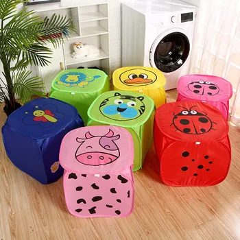 

Collapsible Clothes Storage Basket Cartoon Baby Toys Storage Box Laundry Baskets Large Quilt Underwear Pants Storage Organizer