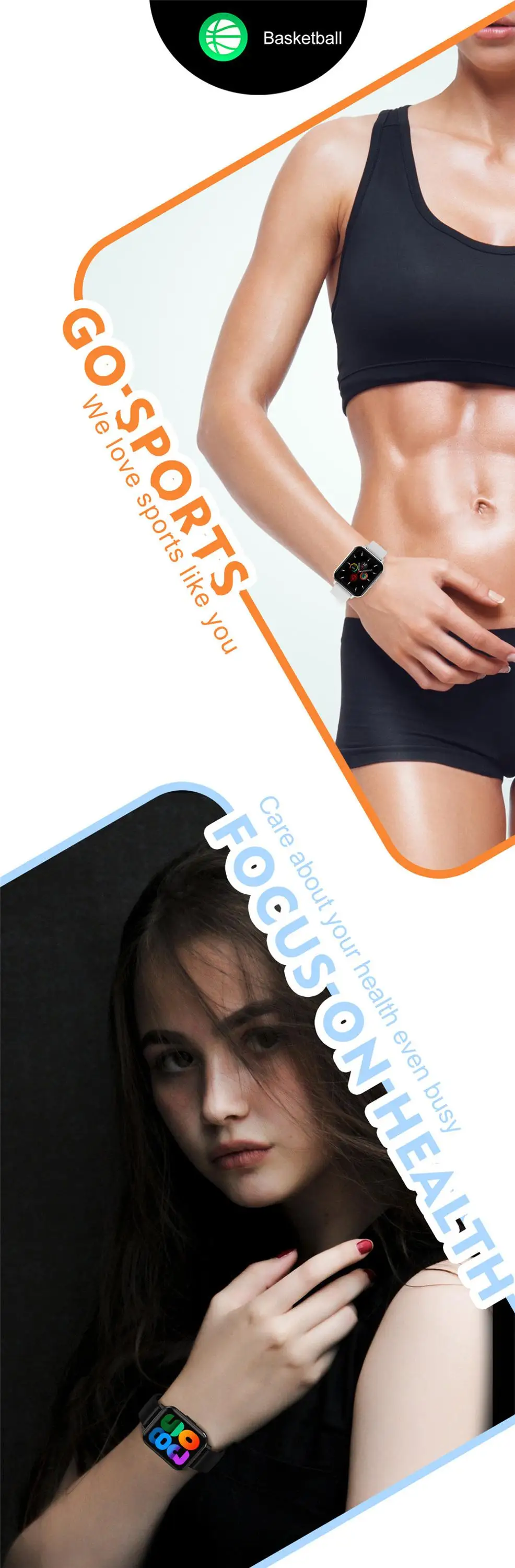 Smartwatch ecg unissex, relógio inteligente com tela