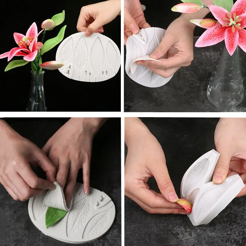 

Flower Pro Lily Mould and Veiner DIY Fondant Cake Decorative Silicone Mould