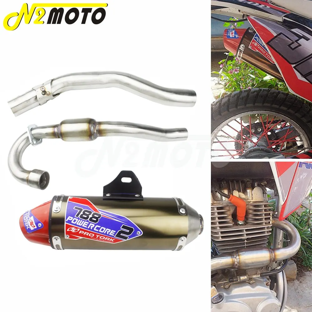 Выхлопной глушитель для мотоцикла полная система Honda CRF150F CRF230F CR CRF 03-16 | Автомобили