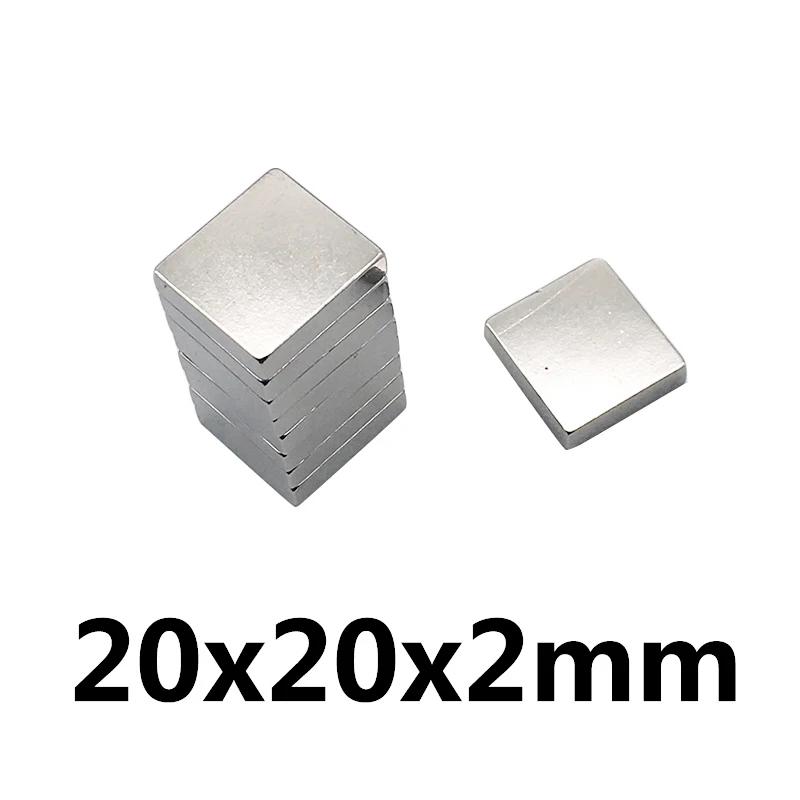 

*15/30/50 pcs N35 Strong Square NdFeB Rare Earth Magnet 20*20*2 mm Neodymium Magnets 20mm x 20mm x 2mm