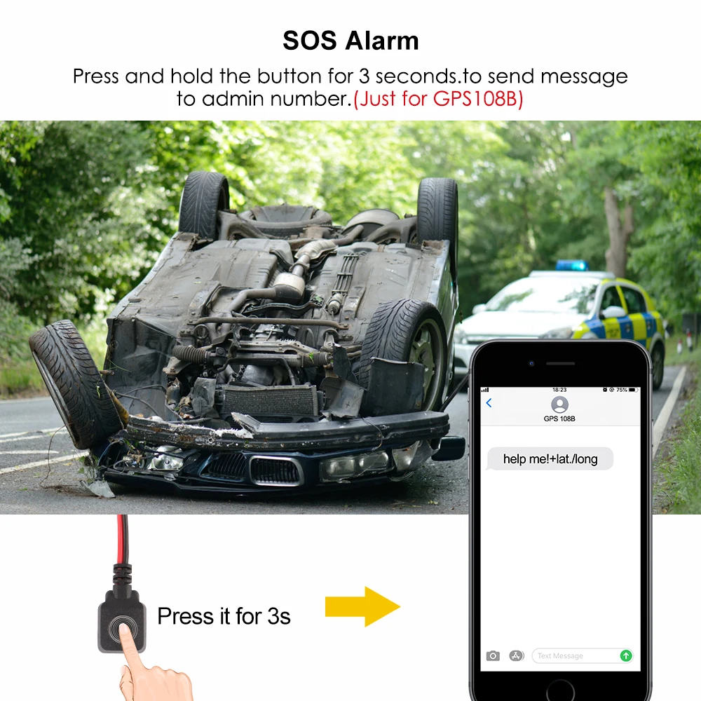 Релейный автомобильный трекер gps локатор встроенный аккумулятор gps отслеживание в реальном времени gps 108 SOS сигнализация дистанционное отключение масла бесплатное программное обеспечение приложение