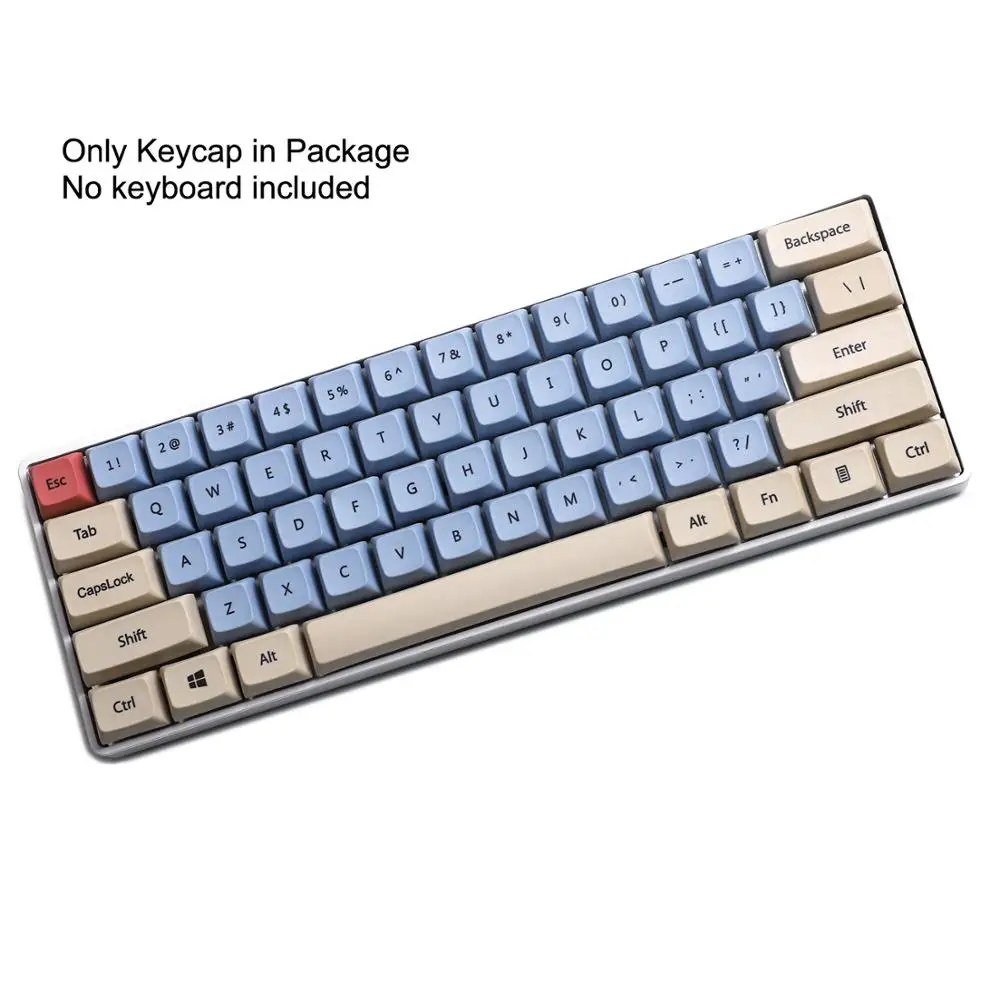 Новое поступление XDA 61 Лотос серый синий ANSI краситель Sub Keycaps для Gh60 60% покер