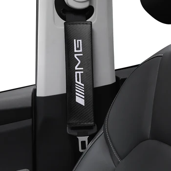 

1/2PCS Car Seat Belt Cover Shoulder Protector Carbon Fiber Seat Belt Shoulder Cushion for Mercedes-Benz AMG Accessories