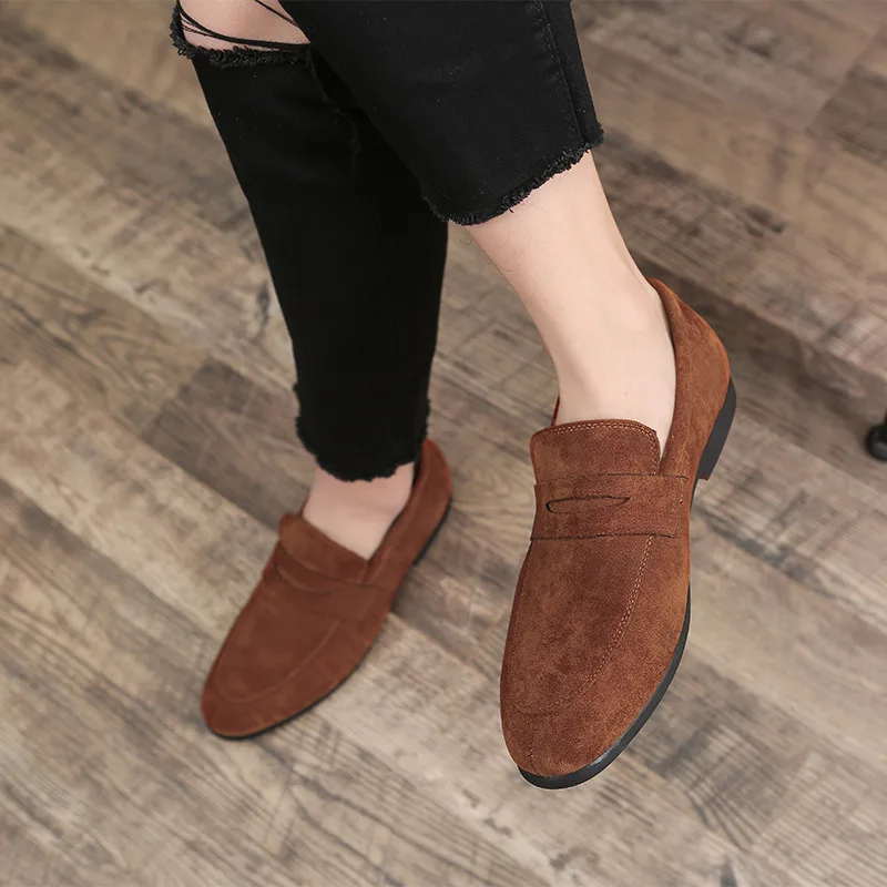 

Leisure Solid Men Loafers Fashion PU Spring Autumm Flat Driving Shoes Classics Soft Comfy Slip On Shoes