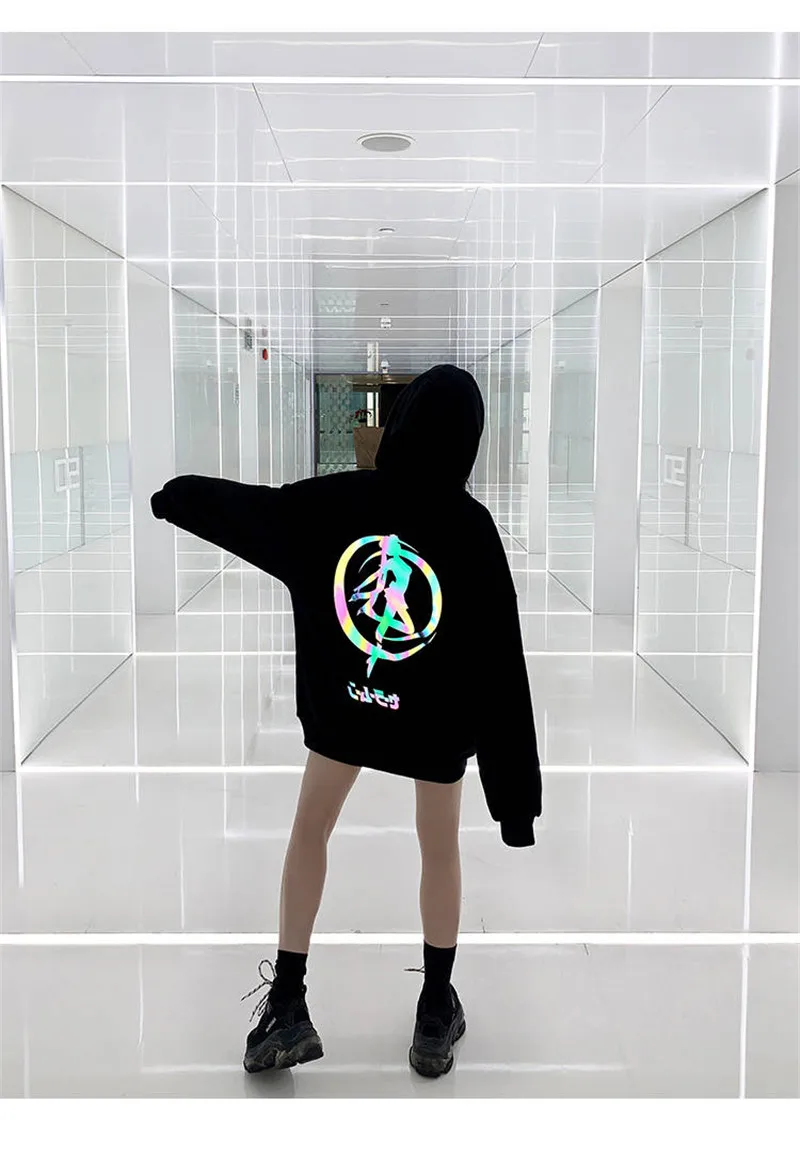 Harajuku sailor свитшот с Луной уличная одежда Корейский ulzzang kawaii мультфильм толстовки пуловеры оверсайз с капюшоном уличная одежда толстовки