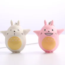 Стиль милый брелок Тоторо креативный кожаный канат пары ключ украшения игрушечные студенты маленькие подарки оптом