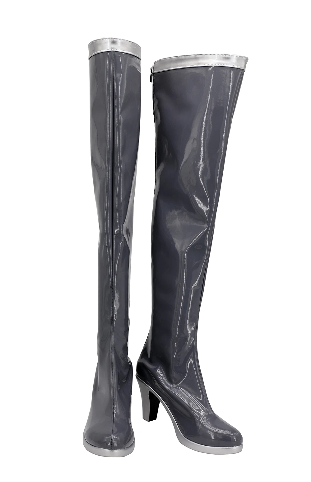 Fire Emblem Three Houses Hapi Cosplay Boots Grey High Heel Leather Shoes Custom Made (2)