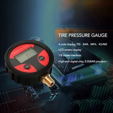 Автомобильный манометр 0-200PSI ЖК-дисплей цифровой манометр воздуха в шинах тестер дисплей PSI Бар кПа KGF/cm2 TMPS
