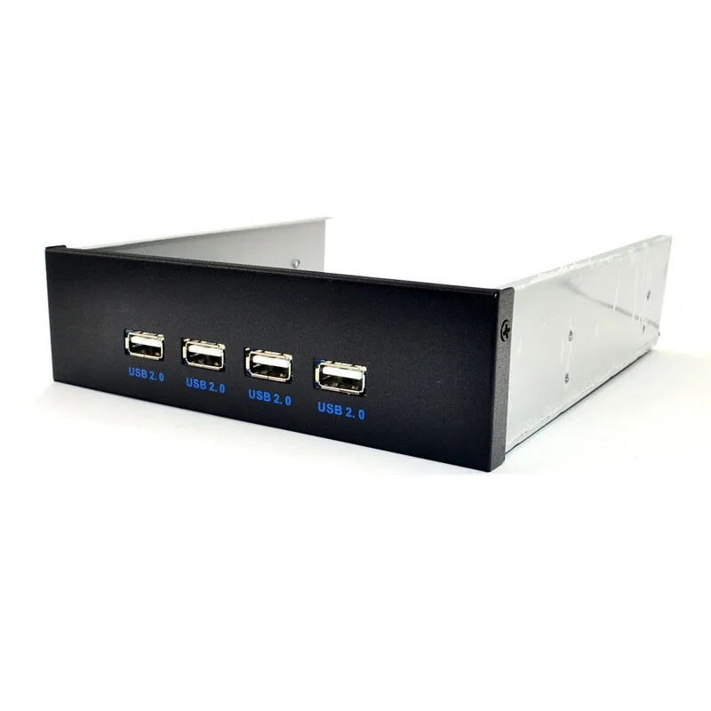 4 порта USB 2,0 Передняя панель USB концентратор сплиттер-адаптеры USB 2,0 концентратор USB-HUB разветвитель с несколькими выходами концентраторы 5,25 отсек драйвера для ПК компьютера