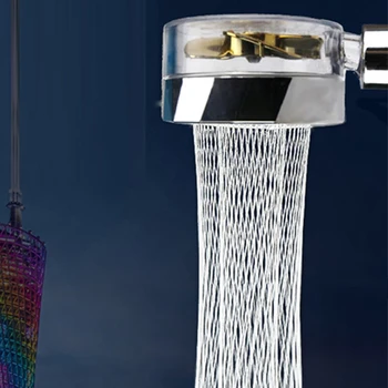 2021 Shower Head Water Saving Flow 360 Degrees Rotating With Small Fan ABS Rain High Pressure spray Nozzle Bathroom Accessories 5