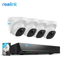 Reolink 8MP sistema de cámaras de seguridad 4K 8ch NVR PoE y 4 Uds 4K al aire libre cámara IP PoE con 2TB HDD para grabación de 24/7 RLK8-800D4