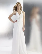 

bestido boho casamento bridal gown 2021 new romantic chiffon long a-line v-neck crystal free shipping Bespoke Wedding Dresses